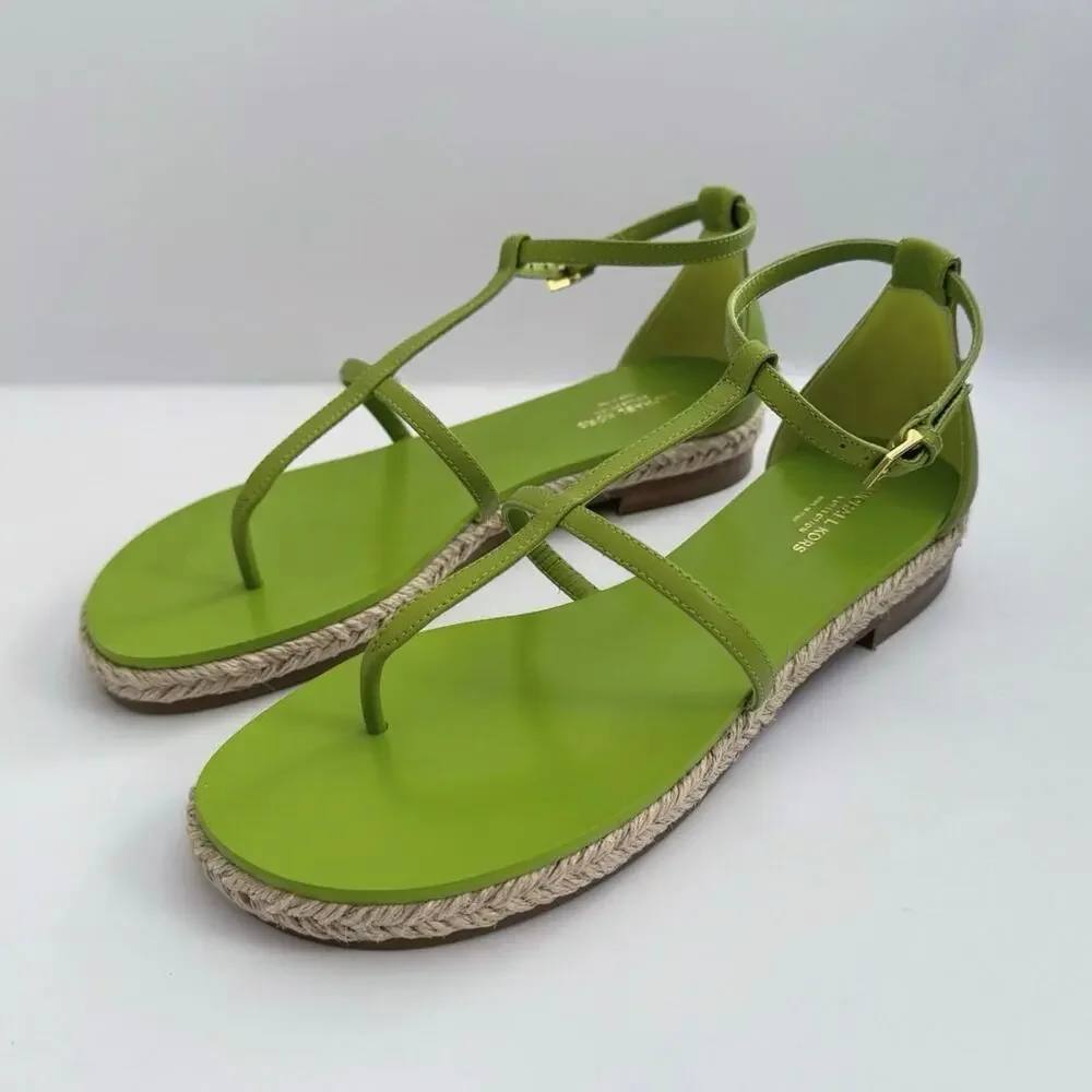 Michael Kors Collection ANNABETH RUNWAY Lime leather sandals - NIB!